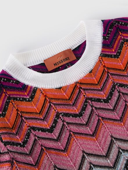 Viscose crewneck sweater, Multicoloured  - KS26WN01BV00JRSM923