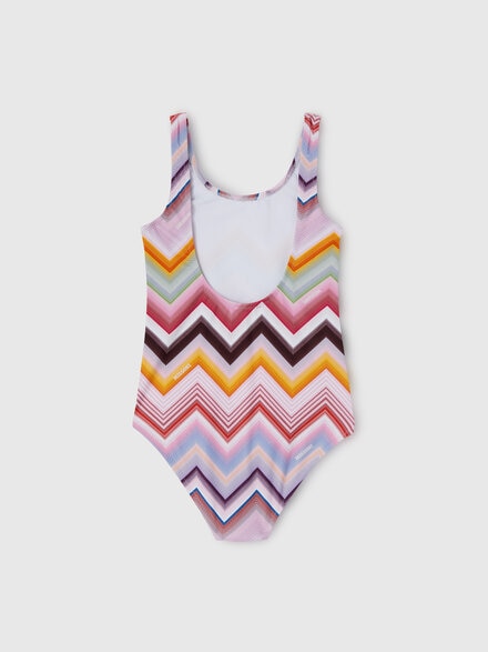 Stretch nylon one-piece swimsuit, Multicoloured  - KS26WP04BV00JRSM923