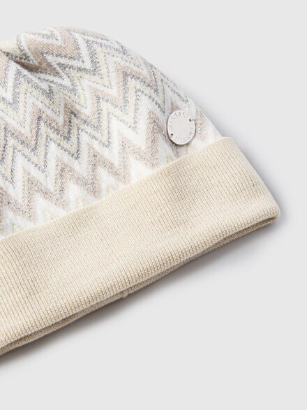 Wool hat, Beige& Silver - KS26WS00BV00JRSMSR2