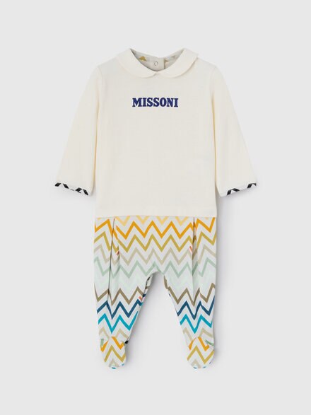 100% cotton three-piece set, White Multicoloured  - KS26WU03BV00JSS01NP