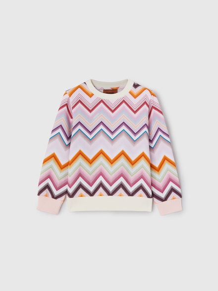 Pure cotton crewneck sweatshirt, Multicoloured  - KS26WW00BV00JRSM923