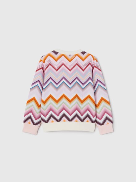 Pure cotton crewneck sweatshirt, Multicoloured  - KS26WW00BV00JRSM923