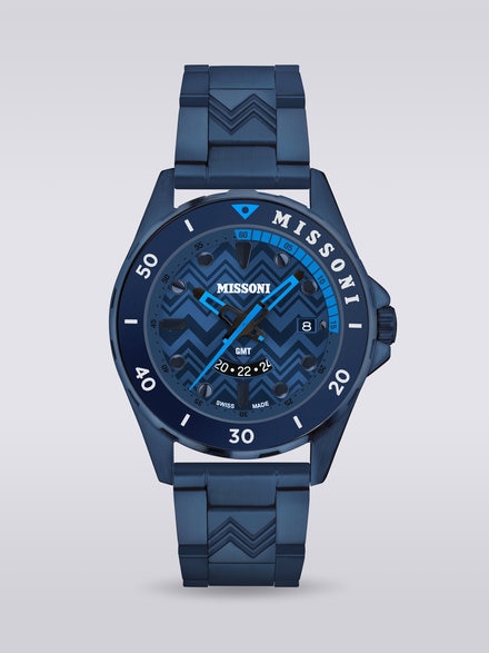 Missoni Gmt 43mm  watch , Blue - LS23S00EBV00BFS727Q