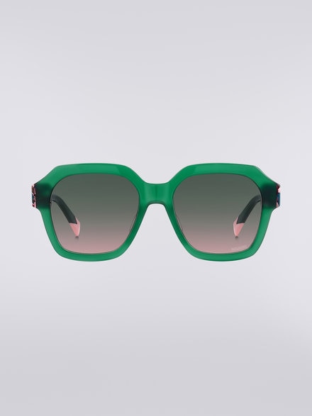 Lunettes de soleil Missoni Seasonal en acétate, Vert & Rose - LS23S00QBV008BSM8GI