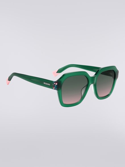 Missoni Seasonal Acetate Sunglasses, Green & Pink - LS23S00QBV008BSM8GI