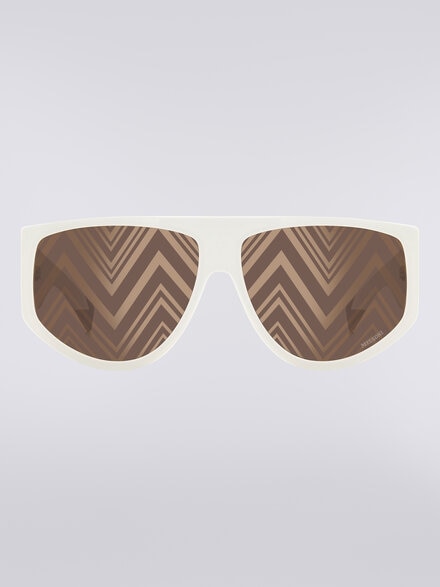 Drop-shaped sunglasses with oversize temples, Multicoloured  - LS23W00JBV008BSM8GF