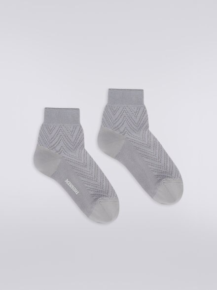 Chaussures courtes en modal à zigzag avec lurex, Multicolore  - LS23WS0UBV00DCSM67R