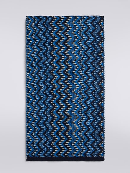 Zigzag wool knit scarf, Multicoloured  - LS23WS17BV00EMSM67U