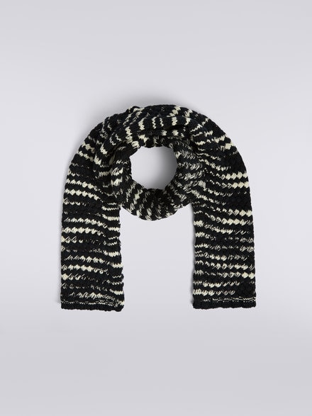 Slub wool knit scarf, Multicoloured  - LS23WS19BV00EMSM67S