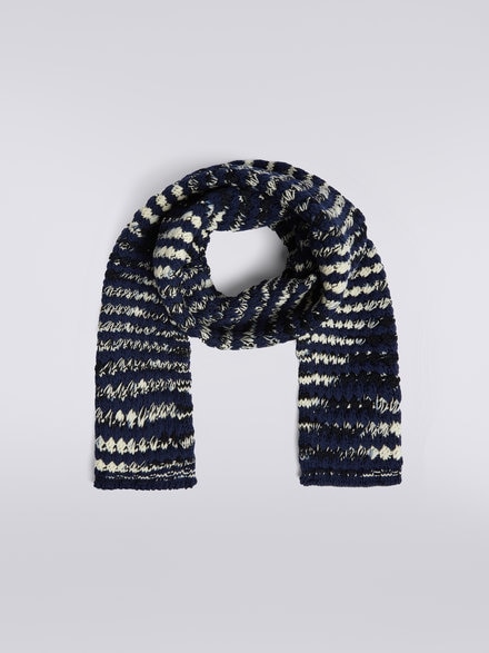Slub wool knit scarf, Multicoloured  - LS23WS19BV00EMSM67U