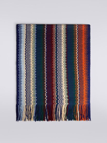 Écharpe en laine mélangée à motif montagne, Multicolore  - LS23WS1FBV00EMSM67R