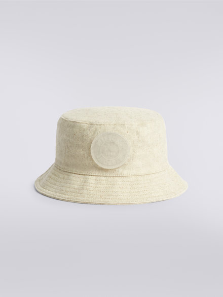 Bucket Hat aus Wollmischgewebe mit Logo-Aufnäher, Mehrfarbig  - LS23WS1VBV00EMSM67R