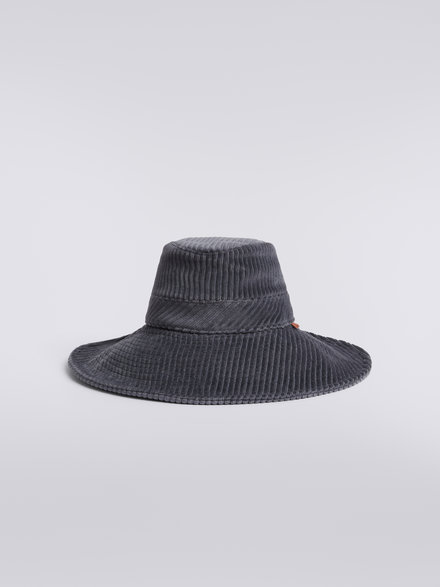 Cotton blend wide-brimmed hat, Multicoloured  - LS23WS2ABV00ENSM67R