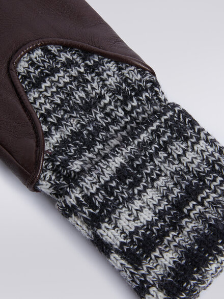 Leather and wool gloves, Multicoloured  - LS23WS2DBV00ENSM67U