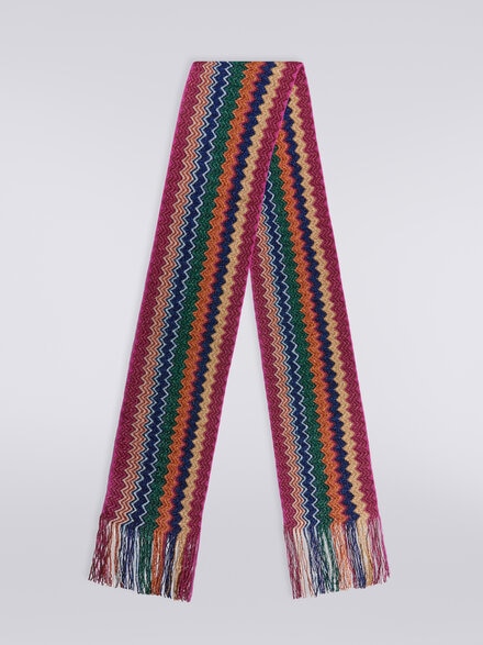 Viscose blend scarf  , Multicoloured  - LS23WS2OBV00ENSM67T