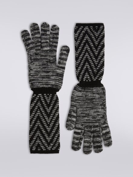 Guantes de punto de lana y mohair con multiconfección, Multicolor  - LS23WS2WBV00ENSM67U