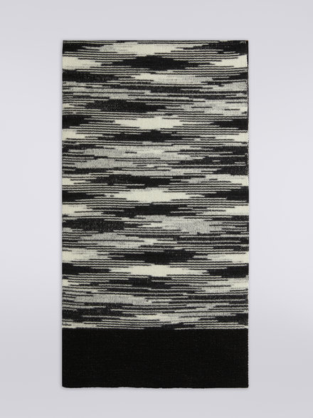Foulard En Soie MISSONI Vintage - 38 X 38 Cm - Motif - Noir - Occasion