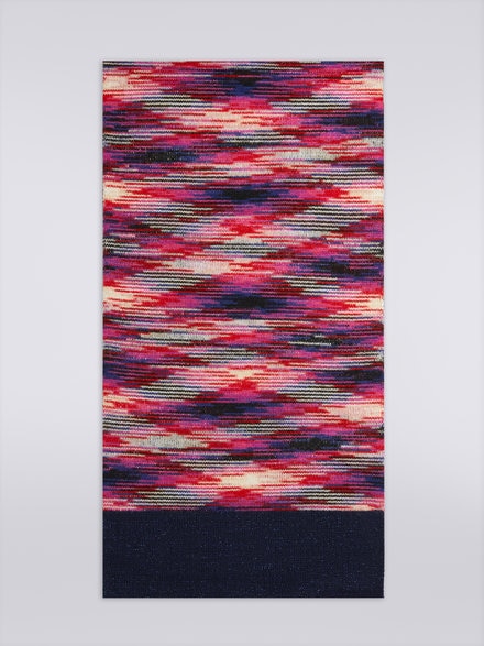 Slub wool and viscose scarf, Multicoloured  - LS23WS2XBV00ENSM67U