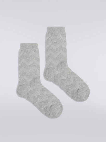 Socken aus Baumwolle und Nylon mit Zickzackmuster , Mehrfarbig  - LS23WS3NBV00ENSM67W