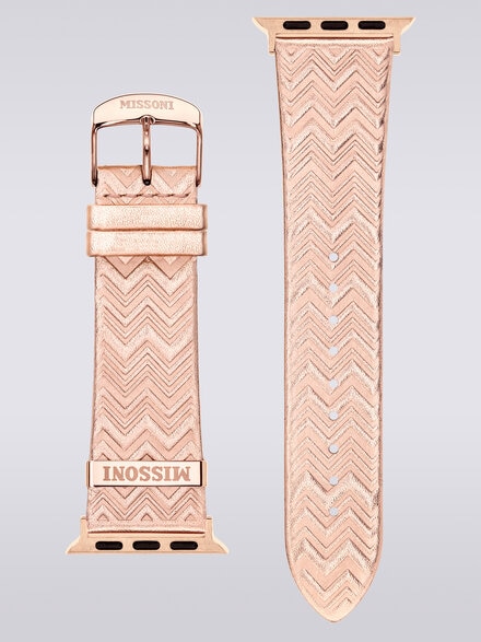 Correa de piel y tejido Missoni para Apple Watch©, Beige - LS24S004BV00GGS01E2