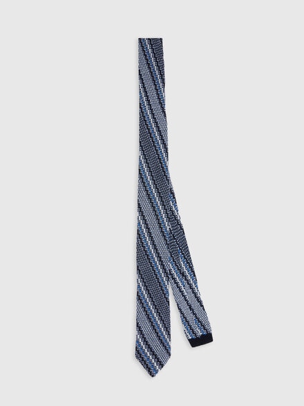 Cravate en coton et lin avec broderies, Multicolore  - LS24SS0IBV00FTSM67U