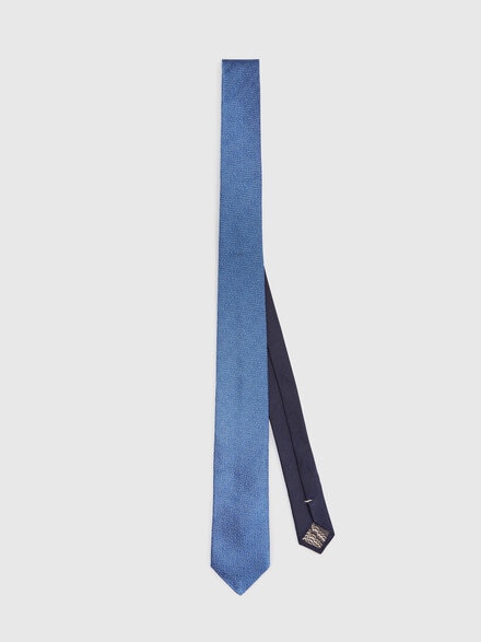 Corbata de seda con estampado de espigas, Multicolor  - LS24SS0NBV00FTSM67S