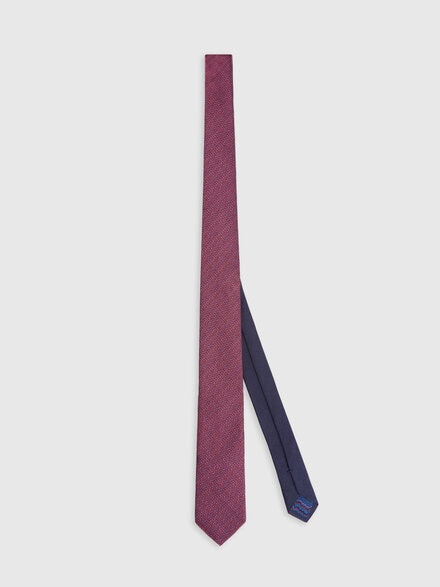 Corbata de seda con estampado de espigas, Multicolor  - LS24SS0NBV00FTSM67U