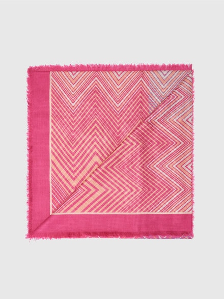 Modal and silk chevron shawl, Multicoloured  - LS24SS13BV00FUSM67U