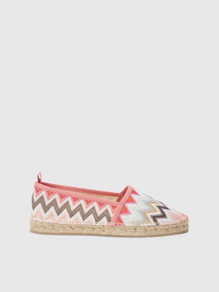 Espadrilles with chevron fabric upper, Pink   - LS24SY08BV00FYS30DT