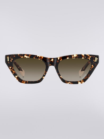 Square acetate sunglasses, Black - LS24W004BV008BS01AM