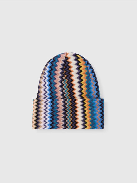 Zig zag wool beanie, Multicoloured  - LS24WS05BV00GMSM67U