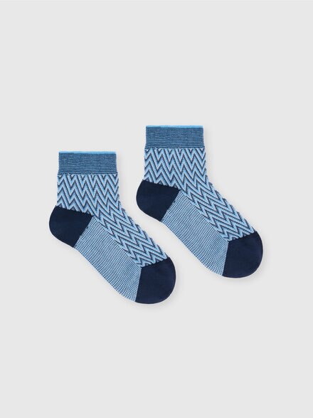 Calcetines cortos de algodón en zig zag, Multicolor  - LS24WS0BBV00GMSM67R