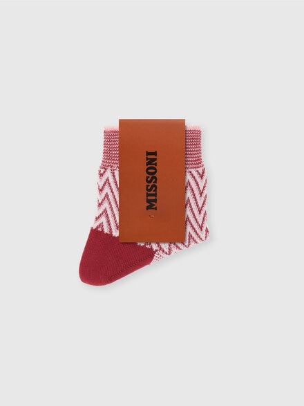 Short zig zag cotton socks, Multicoloured  - LS24WS0BBV00GMSM67S