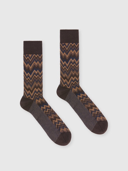 Mountain cotton blend socks, Multicoloured  - LS24WS0CBV00GLSM67T