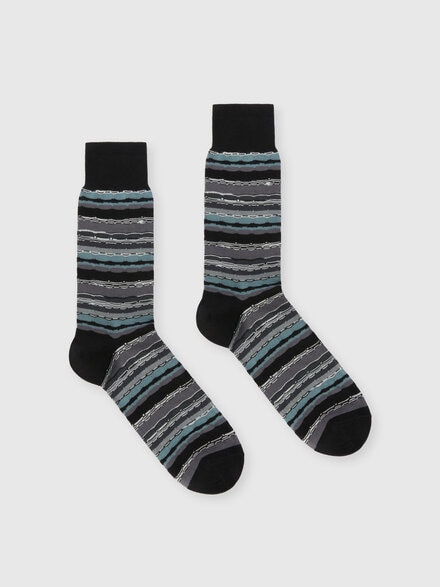 Patterned cotton blend socks, Multicoloured  - LS24WS0HBV00GLSM67R