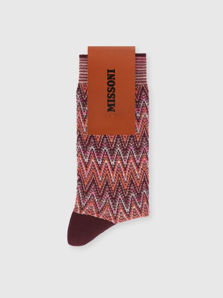 Chevron cotton socks, Multicoloured  - LS24WS0IBV00GMSM79Z