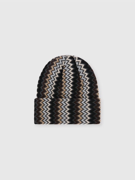 Zig zag wool beanie, Multicoloured  - LS24WS0KBV00GLSM67S