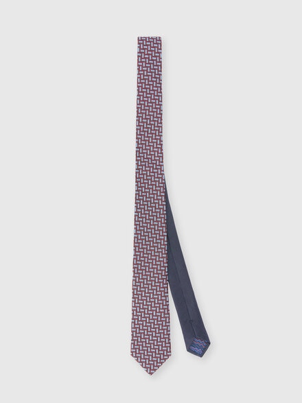 Patterned silk tie, Multicoloured  - LS24WS0QBV00GLSM67U