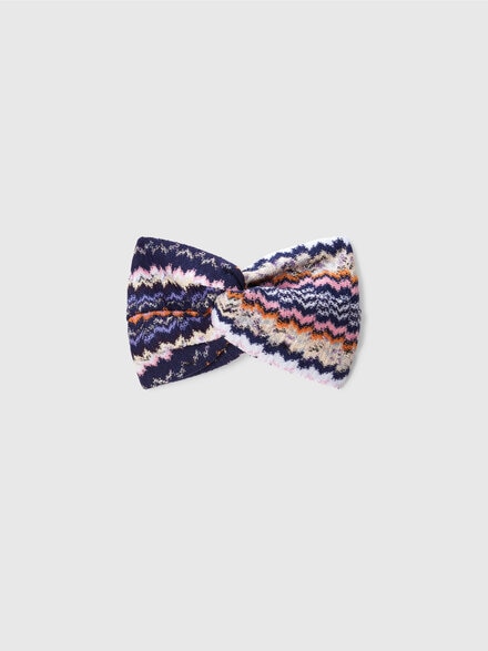 Wool and viscose headband, Multicoloured  - LS24WS0VBV00GMSM67S