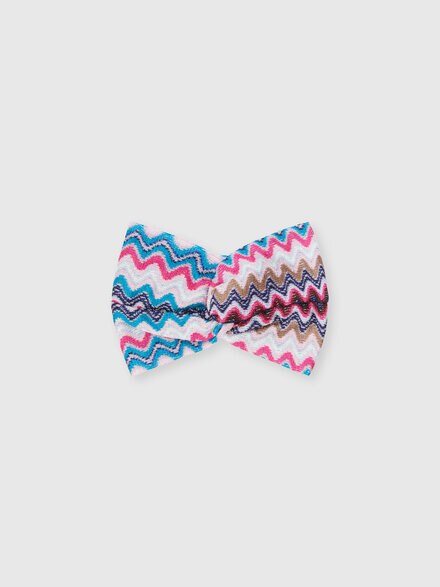 Chevron viscose headband, Multicoloured  - LS24WS0YBV00GMSM67R