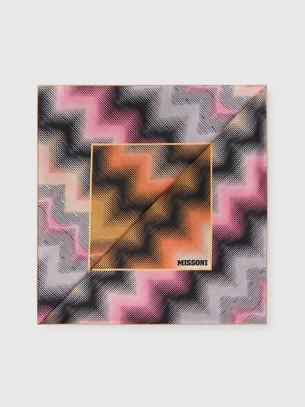 Flamed silk scarf, Multicoloured  - LS24WS12BV00GMSM67U
