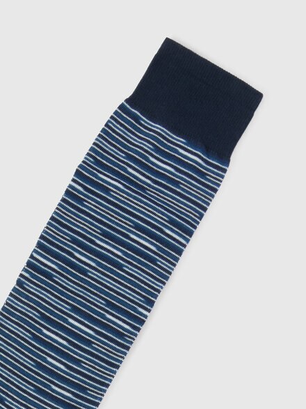 Socks in slub cotton blend, Multicoloured  - LS24WS16BV00GLSM67R