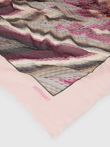 Cotton and silk shawl, Multicoloured  - LS24WS17BV00GMSM67W