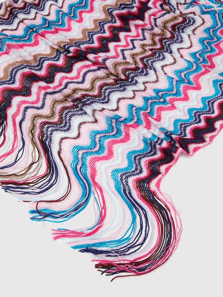 Chevron Schal aus Viskose, Mehrfarbig  - LS24WS1RBV00GMSM67R