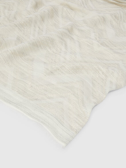 Estola en mezcla de algodón zig zag lamé, Multicolor  - LS24WS1XBV00GMSM67S