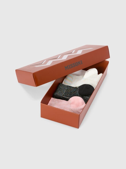 ラメリブソックス3足セット, マルチカラー  - LS24WS21BV00GMSM67U