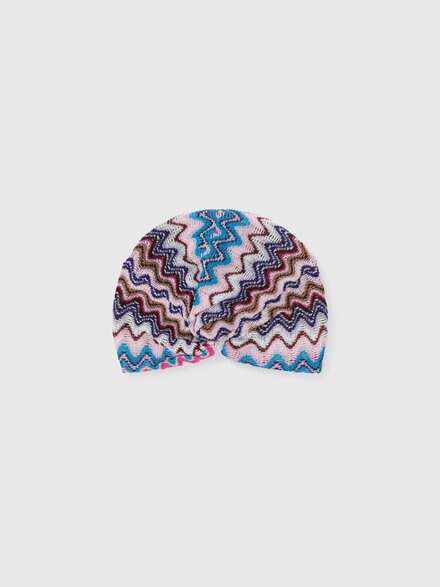Chevron viscose turban, Multicoloured  - LS24WS23BV00GMSM67R