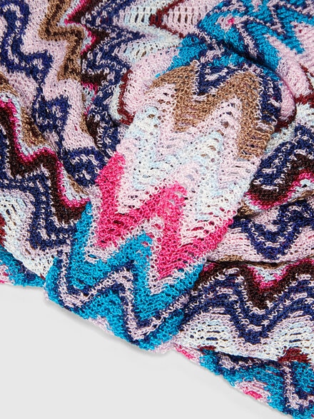Turbante in viscosa chevron, Multicolore  - LS24WS23BV00GMSM67R