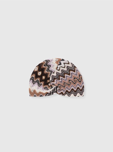 Chevron viscose turban, Multicoloured  - LS24WS23BV00GMSM67S