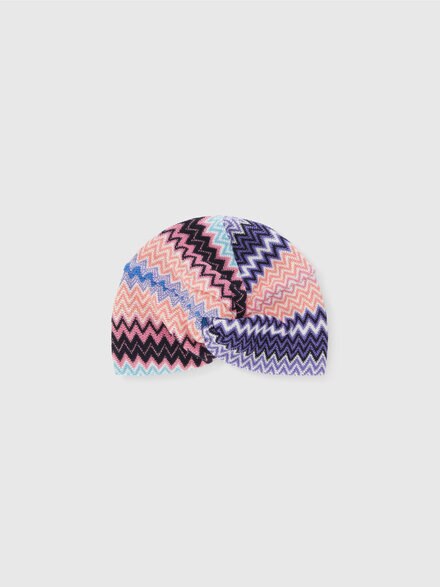 Zigzag wool blend turban, Multicoloured  - LS24WS24BV00GMSM67U